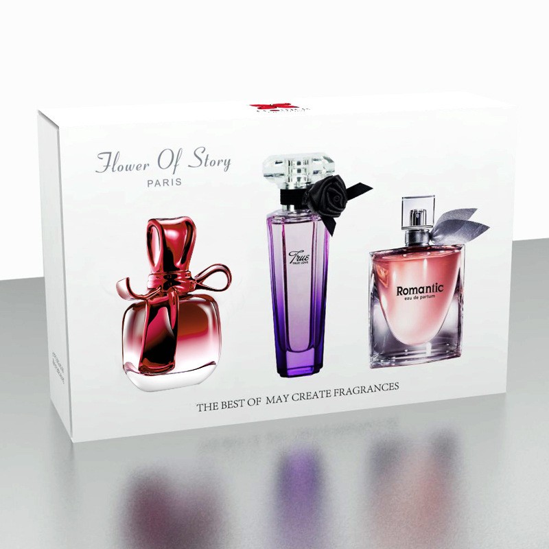 Bộ Quà Tặng Ba Món F004 Nước Hoa Flower Story Hương hoa và Trái Cây