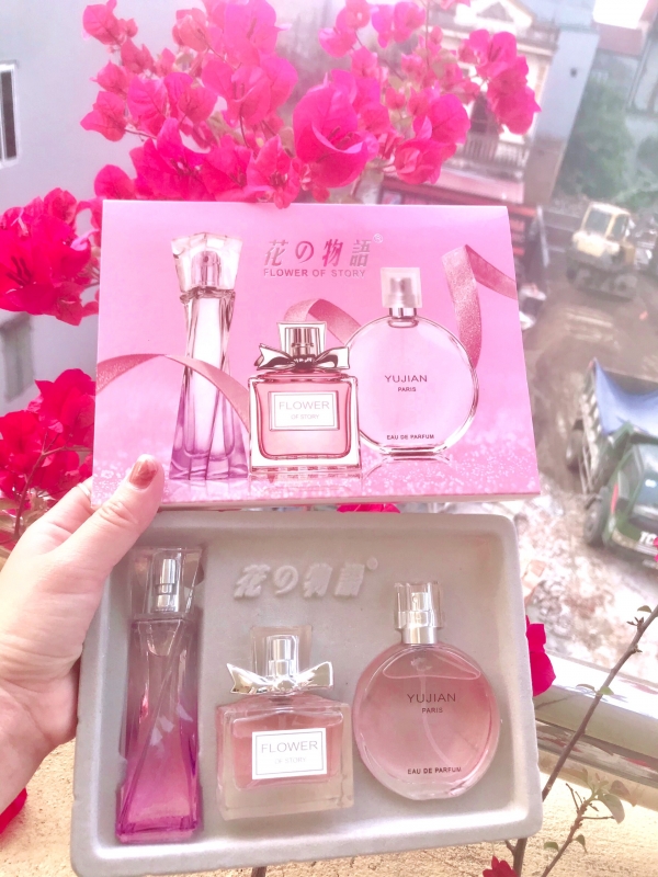 Bộ Quà Tặng Nước Hoa Nữ FLOWER Cao Cấp, Set Quà Tặng Valentine