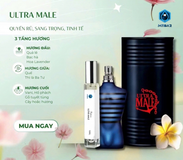 Nước Hoa Nam Ultra Male 10ml - Sang trọng, Bí ẩn